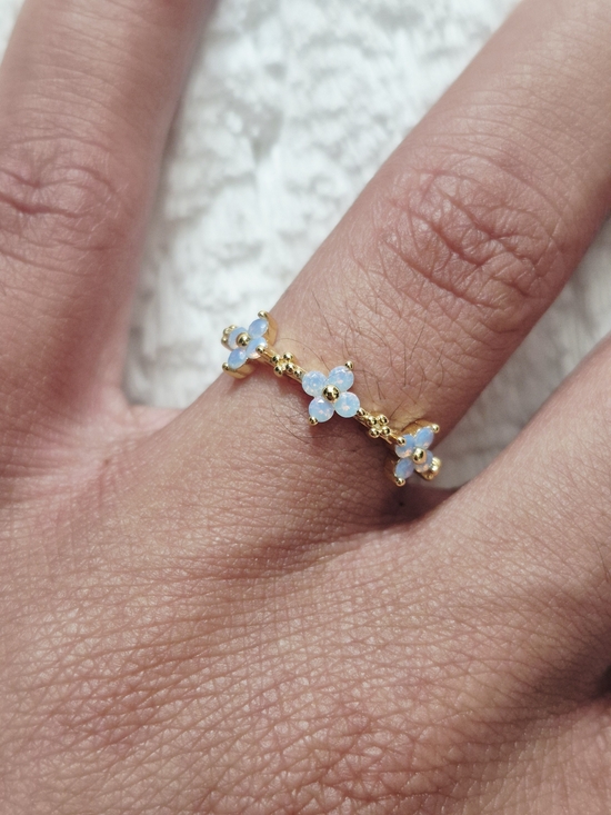 Stampd Jewelry - Gold Plated Floral Stackable Ring